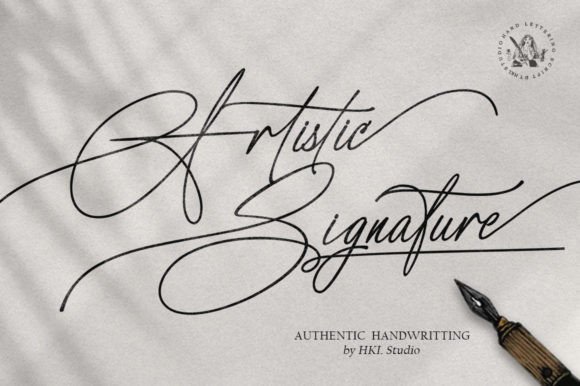 Artistic Signature: A Premium Script Font for Elegant Branding