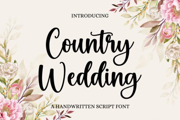 Country Wedding: A Script Font That Brings Refined Elegance to Your Projects
