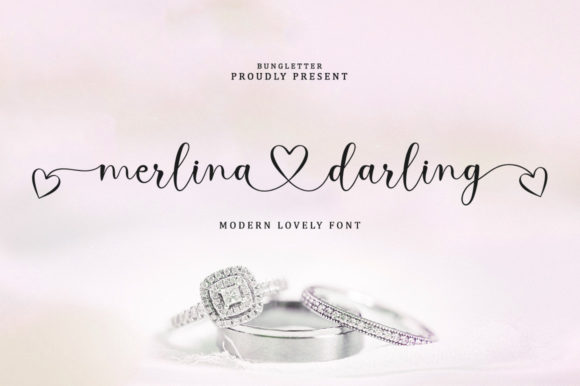 Merlina Darling: A Modern Calligraphy Font for Heartfelt Design