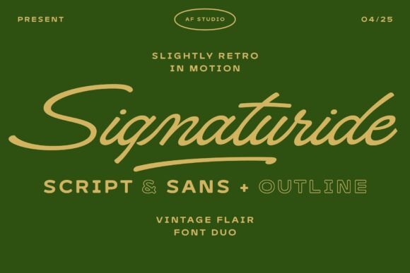 Signaturide: A Vintage Font Duo for Modern Brands