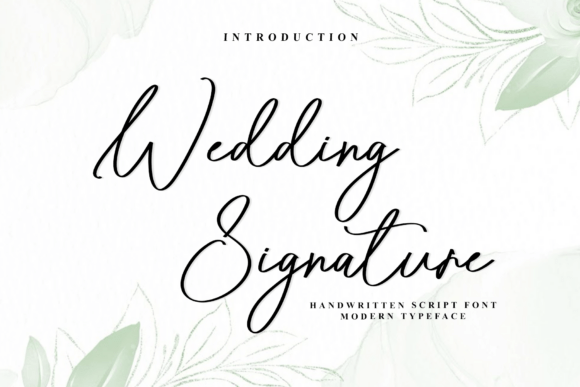 Wedding Signature: A Modern Script Font for Elegant Design